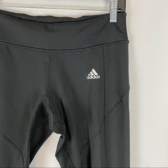 5/$25 Adidas ClimaWarm Black Cropped Legging Size M - Picture 2 of 12